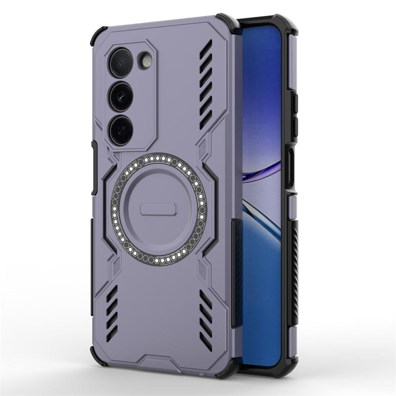 For Oppo A5m Case For Oppo A5m Shockproof Anti-knock Magnetic Adsorption Wireless Charge Back Cover For Oppo A5m Case 6.67 Inch