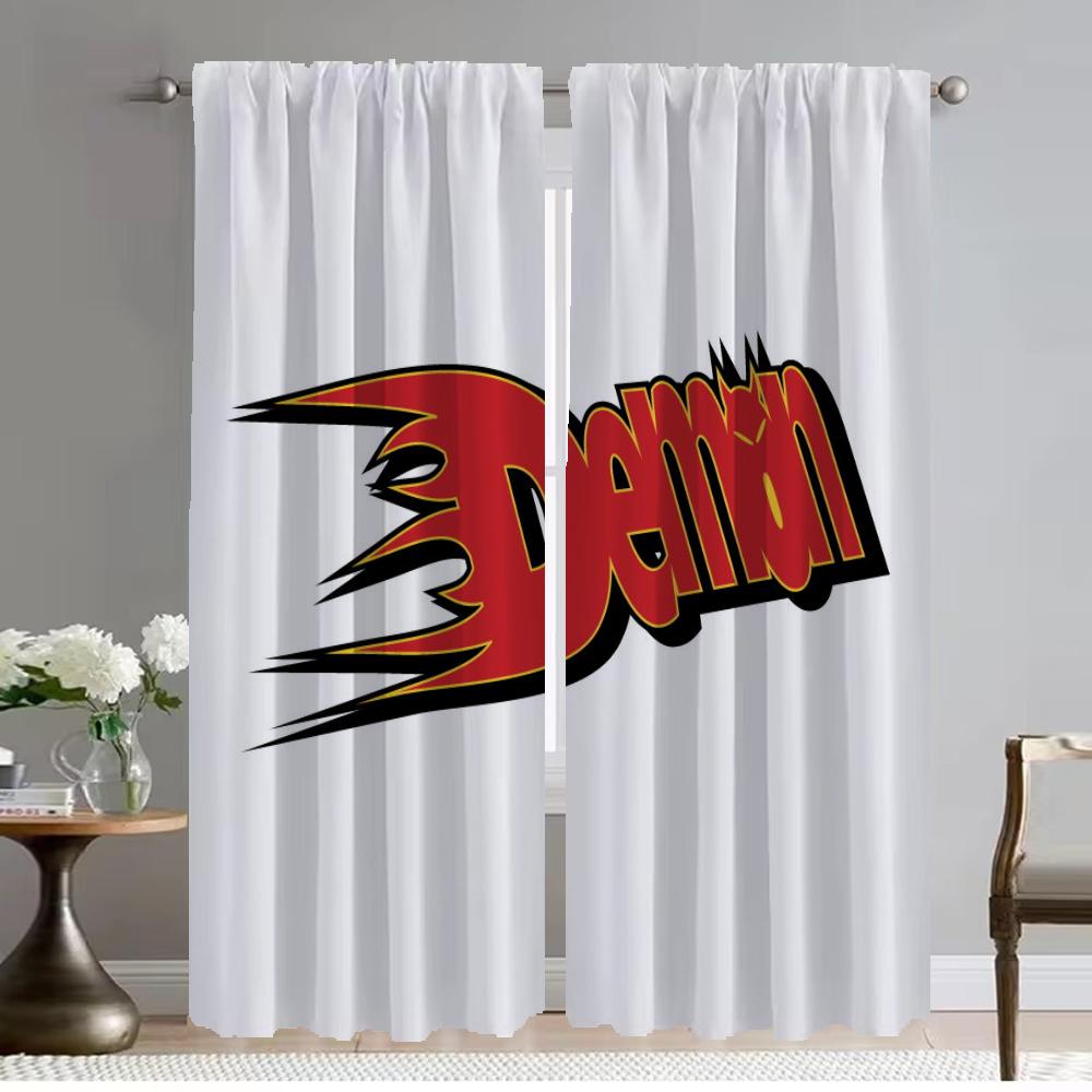 

Set Of 2 Demons Racing Curtains Living Room Halloween Decoration Home Interior Shades Partition Child Bug Resistant Made Polyester Great Window W100*H70(CM)-Hooks&1PCS