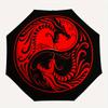 1pc Yin Yang Dragons Automatic Open/close, Heavy-Duty Iron Frame & 8-Rib structure, Compact Folding Umbrella for Women/Men, All-Season Travel, Hallowe