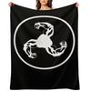 Bicep Logo (White on Black Disc) Throw Blanket Flannel Fabric Thermal Soft Plush Plaid Cute Plaid Blankets
