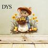 Creative Soft Decoration Gifts Mouse Wall Stickers, Waterproof PVC Autumn Retro Fairy Tale Decals, Removable Peel Versatile Home Embellishments