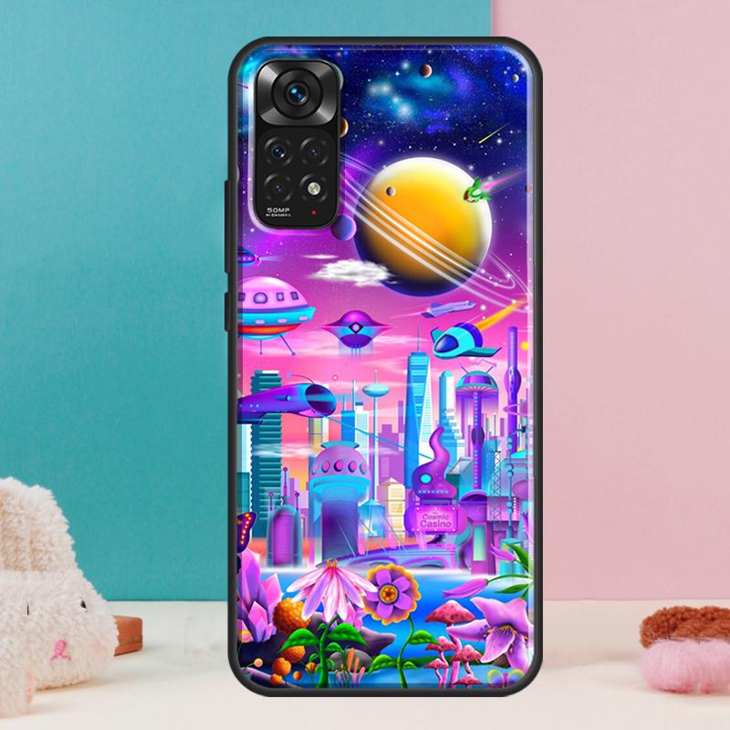 Moon Stars Space Case For Xiaomi Redmi Note 14 12 11 9 10 13 Pro 9S 10S 11S 12S Redmi 13C 10C 12C 14C Cover
