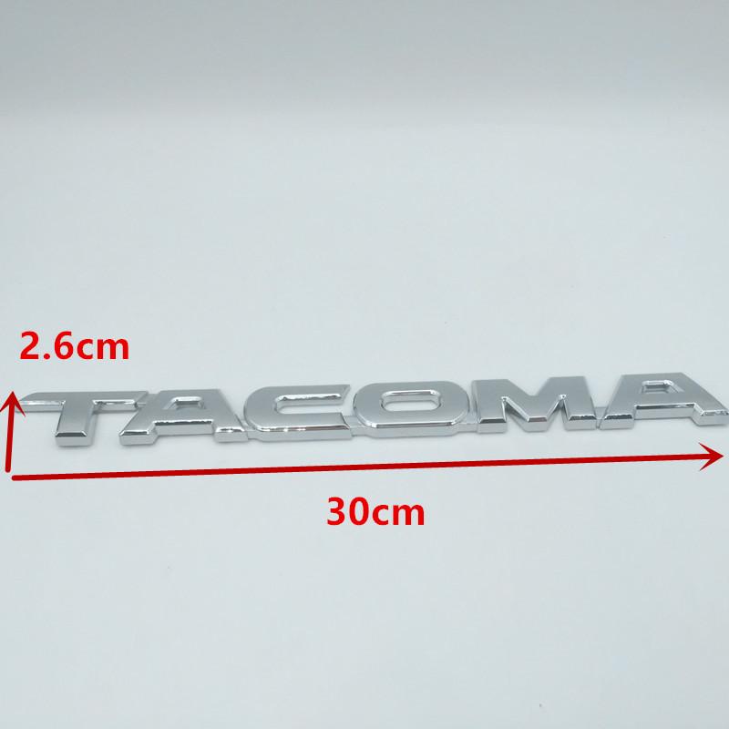 1pcs 3D ABS forTACOMA Car Letter Fender Side Emblem Rear Tail Trunk Decals Badge Sticker Decal Styling Auto Accessories