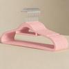 Plush Anti Slip Hanger, Slim Plush Rotating Hook Hanger, Space Saving Wardrobe Organizer, Suitable For Outerwear And Skirt