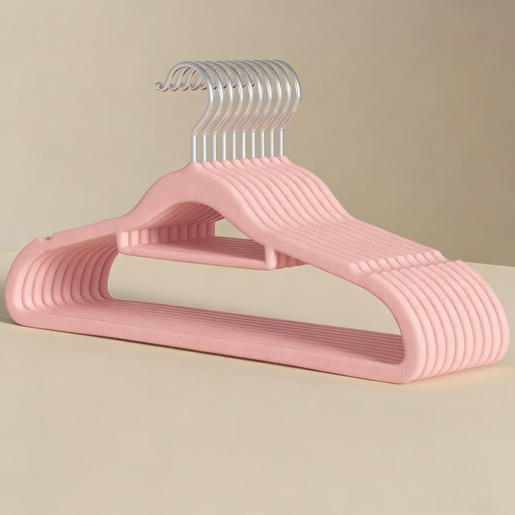 Plush Anti Slip Hanger, Slim Plush Rotating Hook Hanger, Space Saving Wardrobe Organizer, Suitable For Outerwear And Skirt