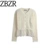 Za New Fall Women's Clothing 2025 Fashion Wind Stylish Fashion Hollowed-out Patchwork Knitting Cardigan Uyl950113
