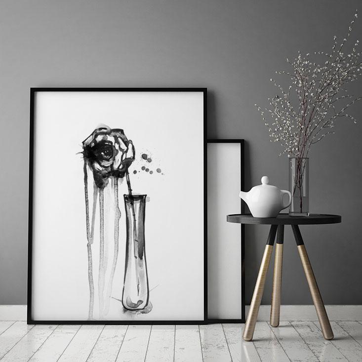 Obraz, plakat w ramie 53x73 cm wazon 5 p543