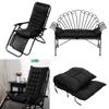Thick Recliner Cushion Black 48×125×8cm Polyester PP Cotton for Beach Office Sofa Nap Rocking Chair