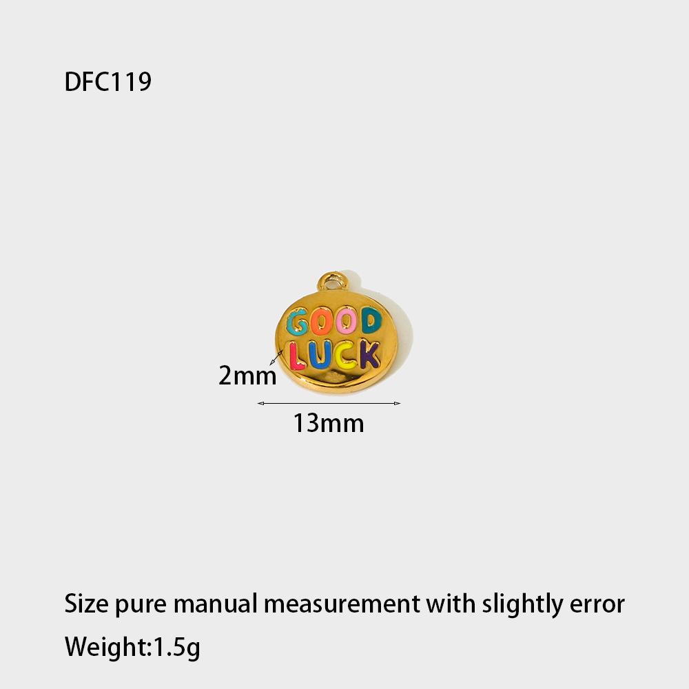 

Stainless Steel Women s Cute Oil Drip Pendant with Waterproof Color-Preserving Necklace, Bracelet, and Earring Charm