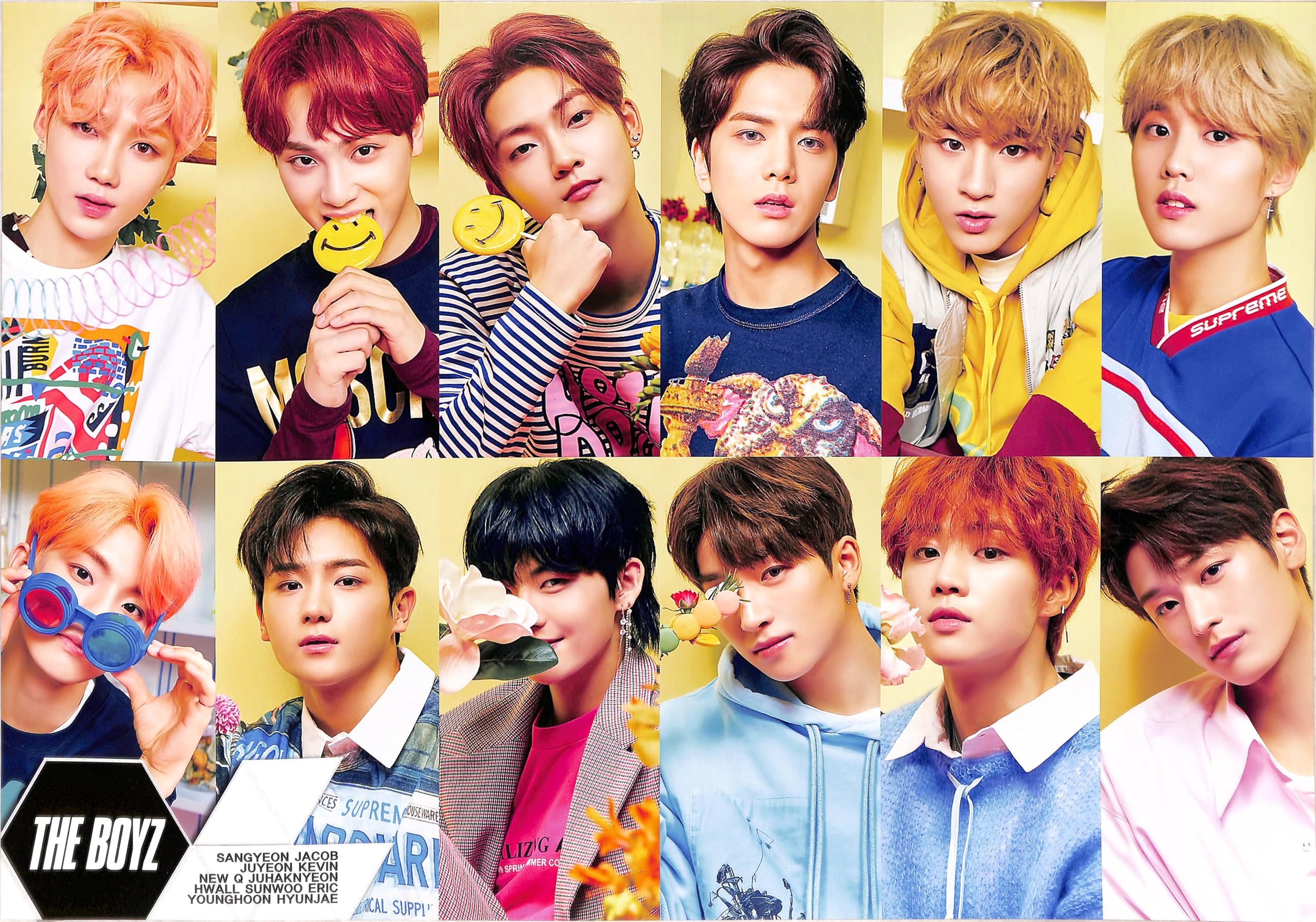 

THE BOYZ Goods Poster A3 Size 12 Sheets Sticker 1 Sheet Set + [Used]