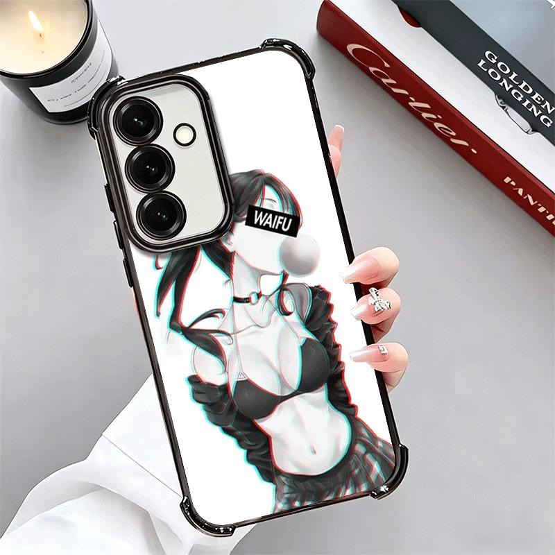 Sugoi Senpai Waifu Kawaii Anime Girl Soft Phone Case For Samsung A17 A27 A07 A37 A57 A16 A56 A15 A55 A14 A54 A13 A53 A26 A36 A25