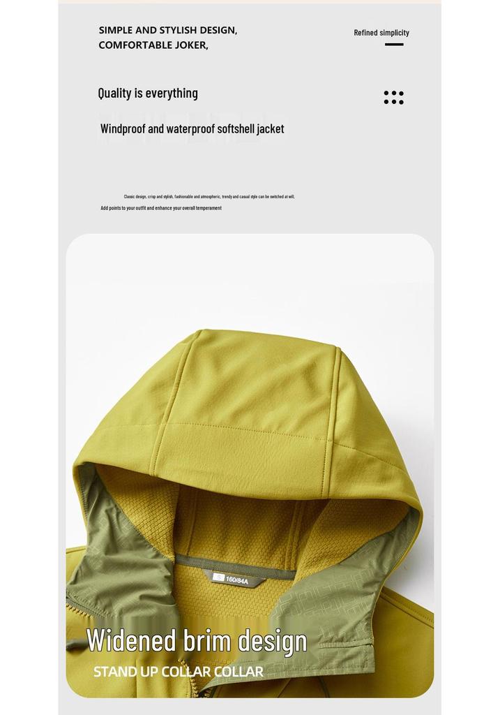 Unisex Soft Shell Windbreaker: Waterproof, Windproof Fleece Jacket for Autumn/Winter Mountaineering