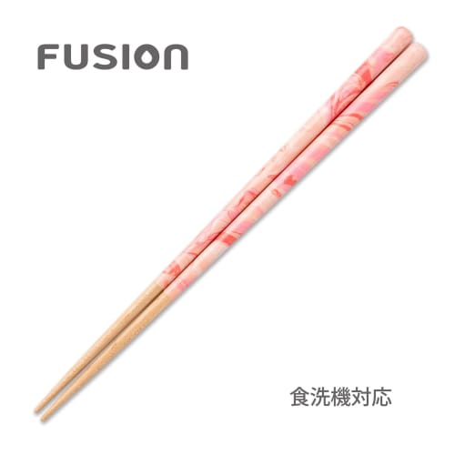 Hashikura Matsukan Chopsticks, Dishwasher Safe, Natural Wood, Unisex, 22.5cm, FUSION Cream, Berry Pink, Made In Japan, G-64639