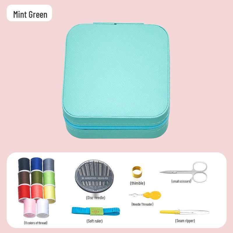 Mehrfarbiges Kreuzstich- und Näh-Reparaturset: Tragbares Nähzeug-Etui, Aufbewahrungsbox, Multifunktionale Werkzeuge