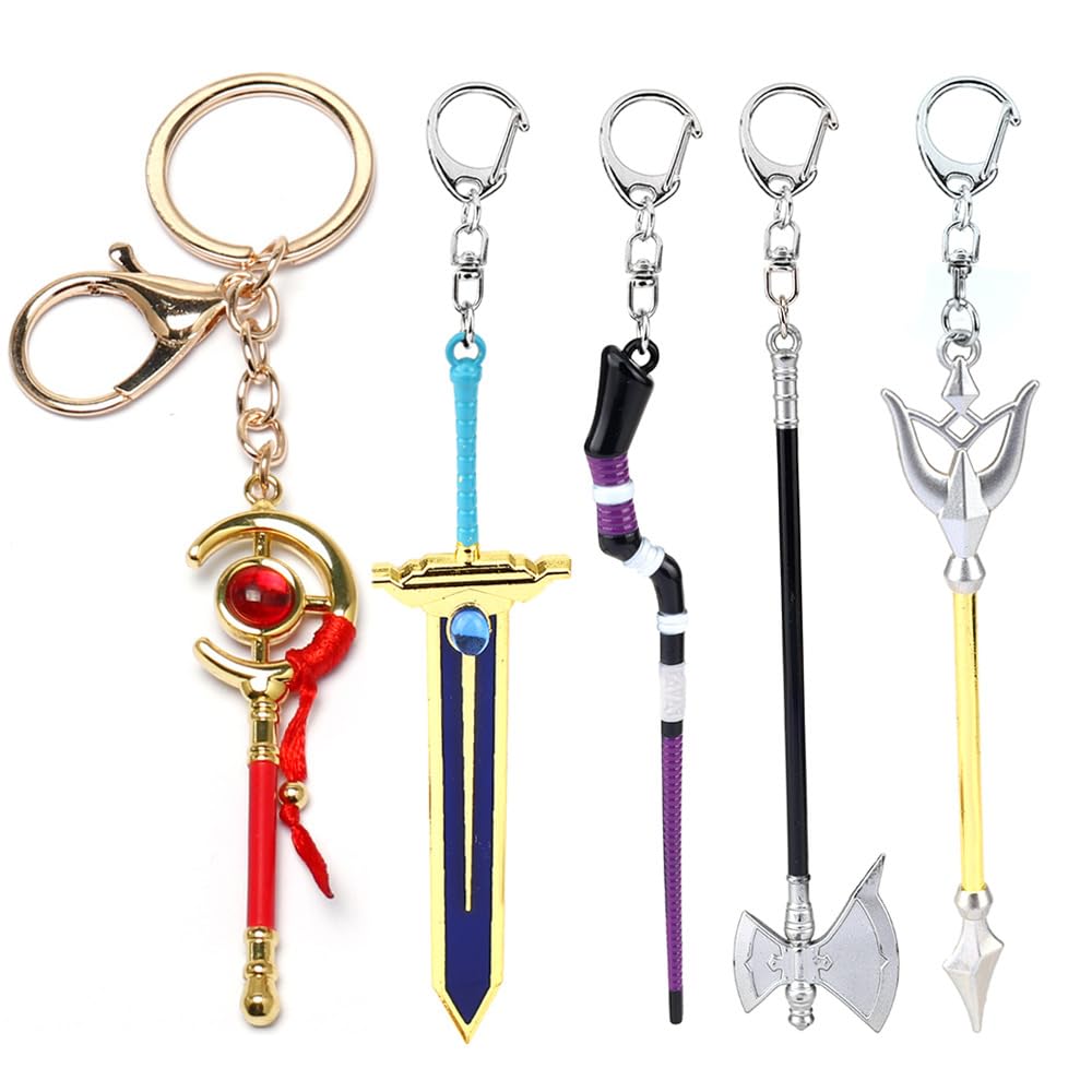 Kurokonomise Funeral Freiren Key Holder Staff Weapon Model Pendant Metal Fern Himmel Stark Impression Style Keychain Moe Goods Decorative Item Bag