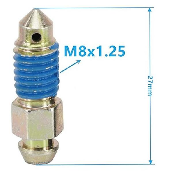 4 PCS Bleeder Valve, Brake Bleeder Screws, Quick Bleeders with Dust Caps M8x1.25