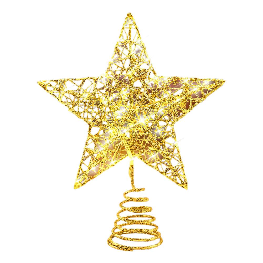 

1pcs Shiny Mini Christmas Tree Top Star Decoration, Perfect for Indoor Party Home Decor, Festive Holiday Ornament for Xmas Trees