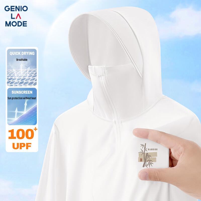 GENIOLAMODE Men's UPF100+ Printed Ice-Silk Sun Protection Shirt