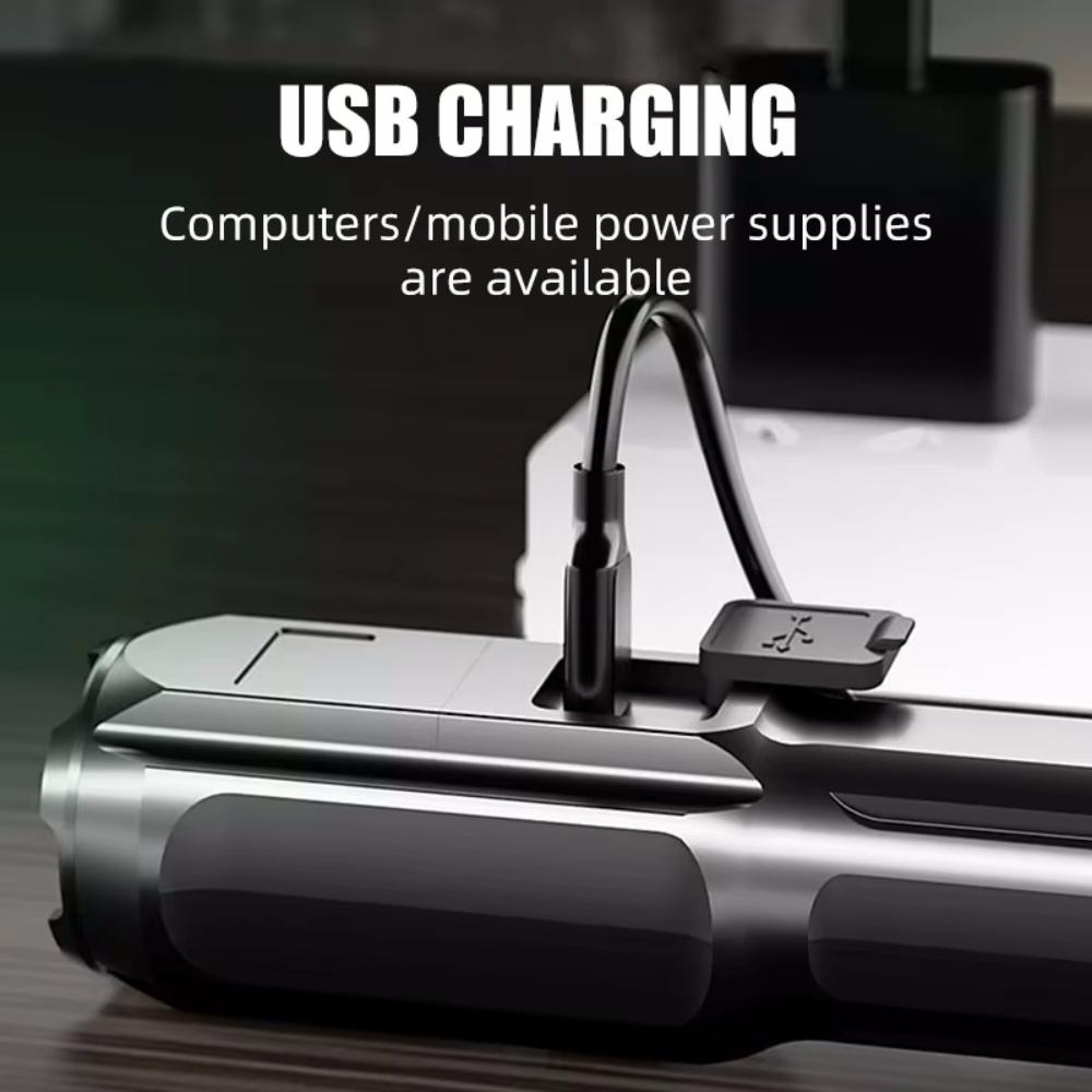 Flash Light Portable Rechargeable Spotlights High Power Rechargeable Led Flashlight Camping Ultra Powerful Flashlight Lamp Work