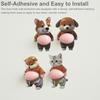 6 Pcs 3D Shiba Inu Dog Belly Stickers and a Cute Pig Sticker, Super Soft Silicone Anti-Collision Stickers, Cute Squishy Dog Belly Sticker as Car Door