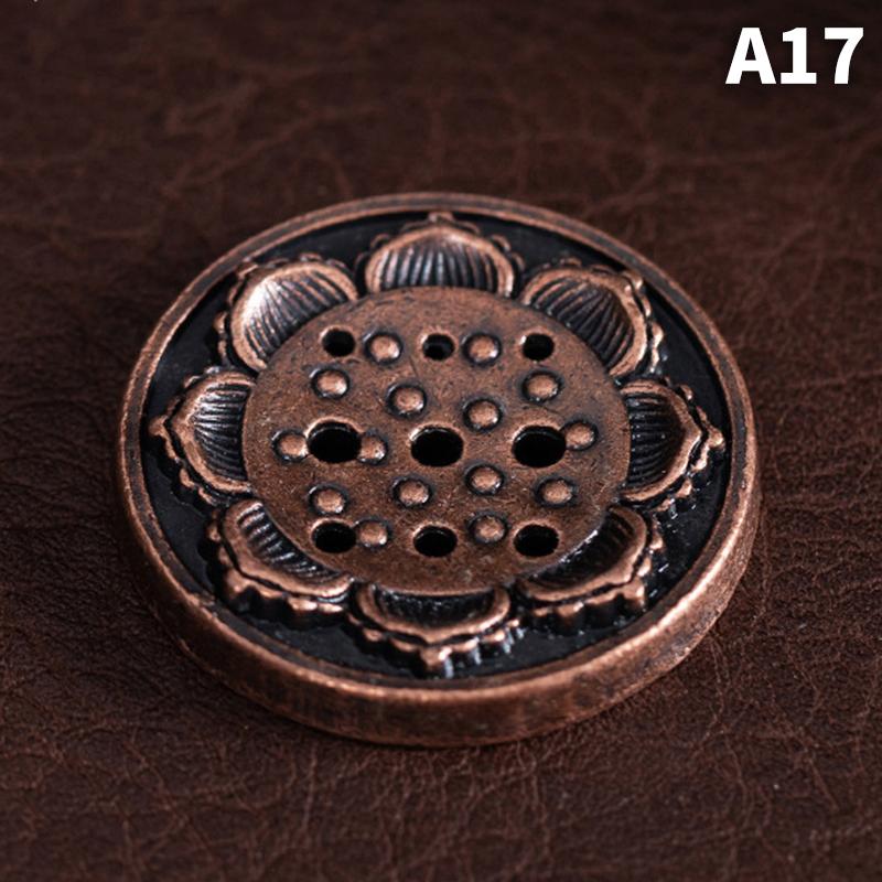 Hot sale 1PC Alloy Incense Burner Stick Holder Plate Buddhism Lotus Censer Bronze Nasturtium Incense Burner 12 Styles