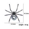 Luxury Insect Brooch Pins Women Black Spider Brooches Crystal Rhinestone Pearl Brooch Jewelry Gifts For Girls Accessories
