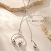 Korean hot-selling silver long earphones, pendant necklace, autumn and winter sweater chain, niche accessories, light luxury daily versatile women