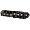Guitar Roller Saddle Bridge Aluminium Alloy Black Tune Tailpiece Bridge Replacement with Threaded Post for 6 String