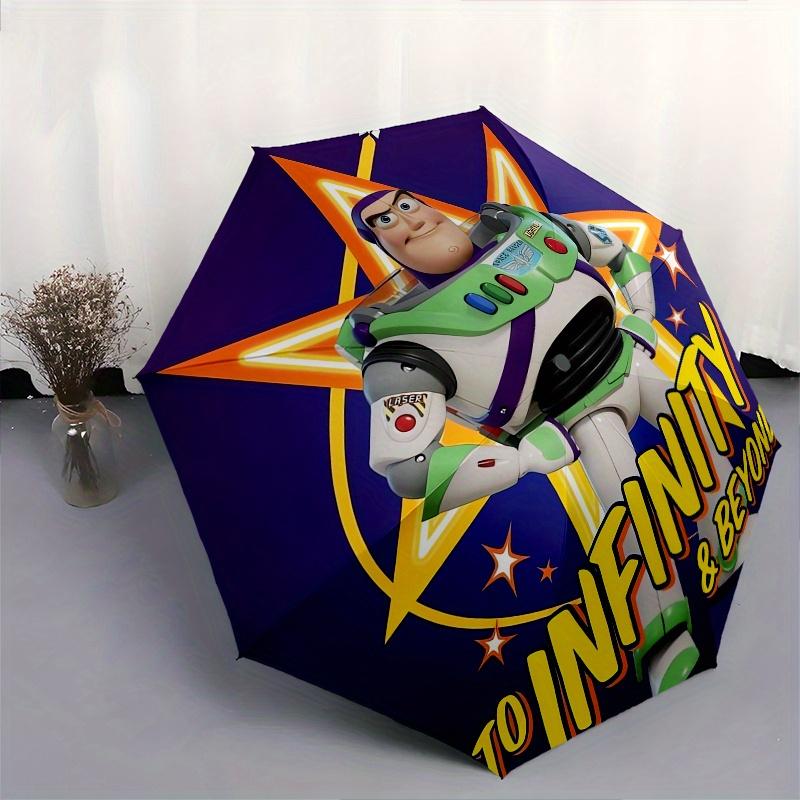 Buzz Lightyear,Infinity Beyond Automatic Opening and Closing Umbrella - 8-rib Folding Design, Lightweight and Portable, Suitable for Daily B