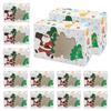 Christmas Candy Box, White Cardboard Free Folding Pvc Window Cookie Box, Pastry Box, Gift Box.