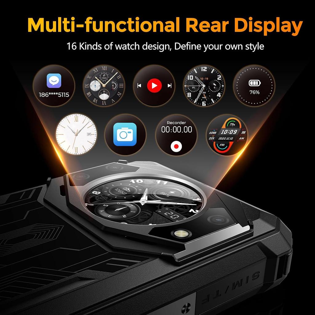 FOSSIBOT F101P Rugged Call Phone,Android 13,7(4+3)GB 64GB Rugged Smartphone 10600mAh, 5.45"Inch