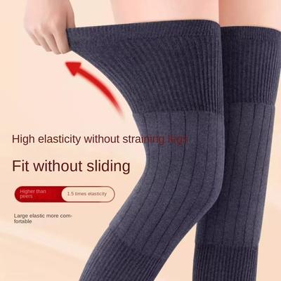 1 Paar Dikke Warme Wollen Kniebeschermer Beenbeschermer Kasjmier Kniebeschermer Winddicht Koudebestendig Beenwarmers Vrouwen Mannen Kniebeschermer Beenmouwen