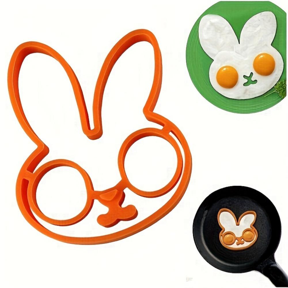1pc Cute Bunny-Shaped Silicone Egg Ring - Creative Kitchen Gadget For Perfect Fried Eggs & Omelets