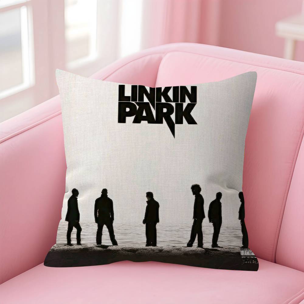 Llinkin Ppark Heavy Metal Band    Cushion Cover Car Throw Pillow Case For Sofa Car Christmas Gift 40x40cm 45x45cm