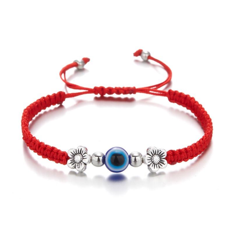 Adjustable Woven Evil Eye Lucky Charm Bracelet Fashion Hand Jewelry For Women