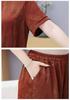 Summer Chinese Style Two-Piece T-Shirt Set for Middle-Aged Women - Plus Size, Loose Fit, Short Sleeve