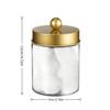 4 Piece/1 Piece Apothecary Jar Bathroom Vanity Organizer - Organizer Set Countertop Jar with Lid, Cotton Swabs, Makeup Sponge