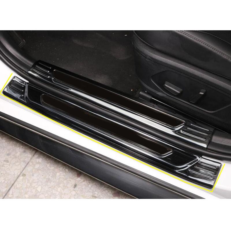 For Hyundai Sonata DN8 10Th     Car Stainless Steel Door Sill Scuff Plate Cover Trim Outside External Threshold