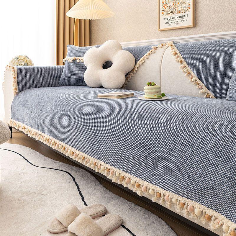 

Подушка для дивана, оптовая продажа, высококачественная подушка из синели, стиль Four Seasons, универсальный нескользящий чехол для дивана снаружи 70*70cm