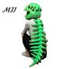 Halloween Dekor Dinosaurierskelett Kostüm, 3D Spinosaurus Schädel Maske Kopfstück und Wirbelsäule, Heim Plüsch Kapuzen Kostüm für Halloween, Cosplay,
