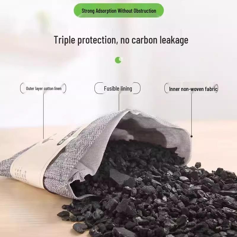 Automotive Bamboo Charcoal Bag for Odor Removal - Car Interior Activated Carbon Ornament