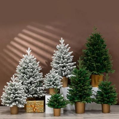 Desk Decorations, PE Material, Snow Pine Christmas Tree, Flexible for Room Decoration, Festive Atmosphere Everywhere