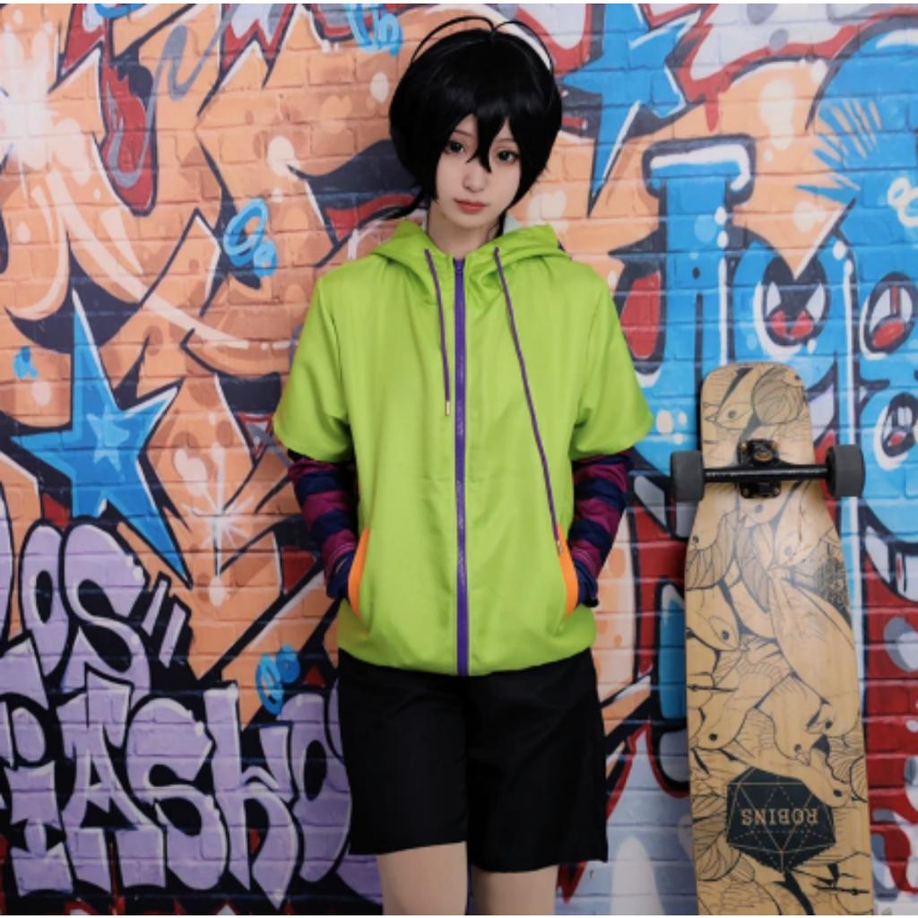 Anime Chinen Miya Cosplay Costume SK8 The Infinity Cosplay Uniform Sport Outfit Hoodie Tail Gloves Wig Halloween Party Cos