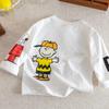 Boys Autumn Cotton Long Sleeve T Shirt Cute Puppy Print Baby Base Layer Top Comfortable Breathable Kids Tee