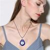 1Pc Blue Glass Evil Eye 30Mm Evil Eye Charms Necklace Pendants For Women Jewelry