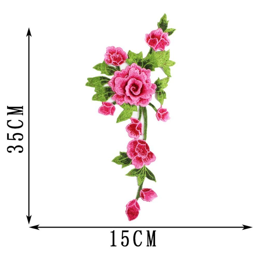 3D Flower Embroidery Flower Applique Multi-Color Handmade Sew On Patch Embroidery DIY Embroidery Repair Patch Wedding Decoration