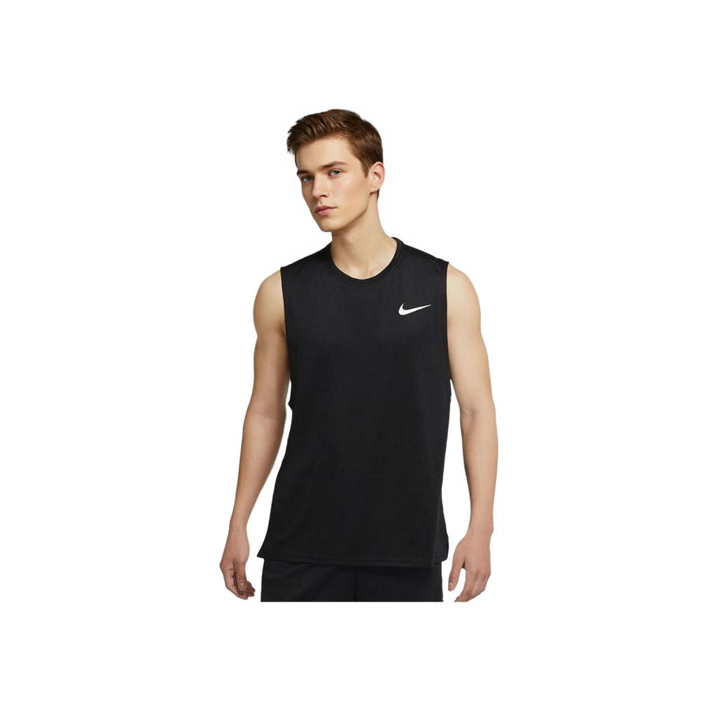 Nike Pullover Girocollo con Stampa Logo Canotta Traspirante Uomo Top Nero CZ2410-010