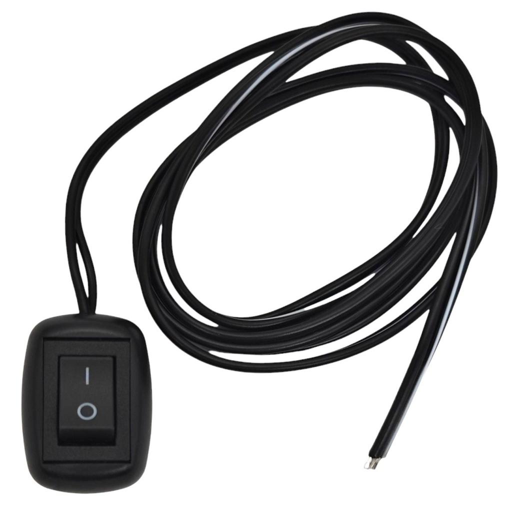 2 Pcs On/Off Switch, Snap Switch On Cable Black