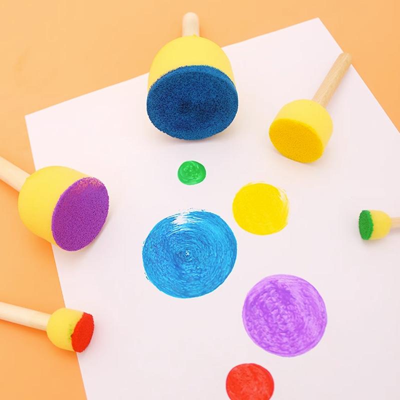 5 Pieces/set, Children's Art Material Sponge Seal, Graffiti Drawing Tool, Student Handmade, Rubbing Stick, Drawing Set, Creative Tool