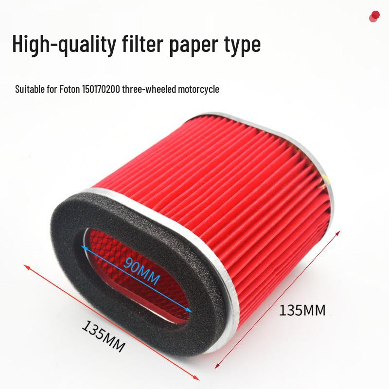 Foton Tricycle Motorcycle Air Filter Assembly with Rubber Hose and Filter Element for 125/150/200 Models
